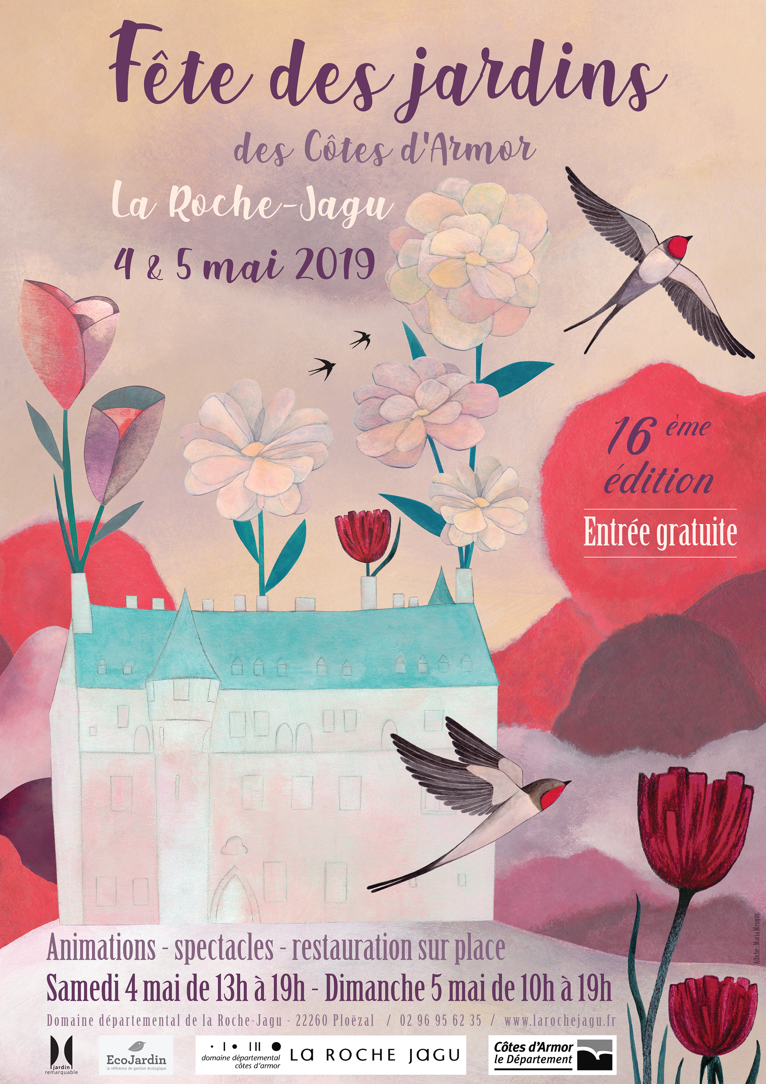 La Roche-Jagu, Fêtes des jardins les 4 et 5 mai 2019